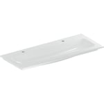 Lavabo para mueble Geberit iCon: 120x48cm, Toma de grifo=Izquierda y derecha, Rebosadero=Sin, Blanco
